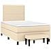 Giroletto a Molle con Materasso Crema 120x190 cm in Tessuto - Foto miniatura 1