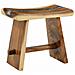 Sgabello per Bagno Naturale 50 x 30 x 45 cm Legno Naturale - Foto miniatura 1