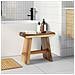 Sgabello per Bagno Naturale 50 x 30 x 45 cm Legno Naturale - Foto miniatura 2