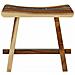 Sgabello per Bagno Naturale 50 x 30 x 45 cm Legno Naturale - Foto miniatura 5
