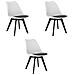 Sedia RIXK - Design ergonomico senza tempo, nero e bianco x 3 - Foto miniatura 1