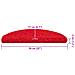 Tappetini per scale 20 pz 56x17x3 cm rossi semicircolari - Foto miniatura 8