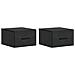 Mobiletto da notte a muro 2 pcs Nero 34,5 x 33 x 20 cm - Foto miniatura 1