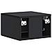 Mobiletto da notte a muro 2 pcs Nero 34,5 x 33 x 20 cm - Foto miniatura 7