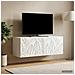 Mobile Porta TV da Muro 98 x 31 cm Bianco Legno ingegnerizzato - Foto miniatura 3