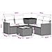 Set di divani 6 pz Grigio e Blu Navy Rattan sintetico e Acciaio - Foto miniatura 8