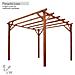 Pergola impregnata in legno di pino per giardino m 3x3 - Foto miniatura 2