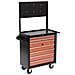 Carrello porta utensili attrezzi attrezzatura con cassettiera 61.5 x 33 x 76cm nero e arancione - Foto miniatura 1