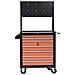 Carrello porta utensili attrezzi attrezzatura con cassettiera 61.5 x 33 x 76cm nero e arancione - Foto miniatura 5