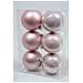 6 Palline 8cm Rosa Baby Opaco / lucido Natale Addobbi Decoro Albero - Foto miniatura 1