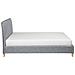 Letto Matrimoniale Moderno In Tessuto Grigio 160x200cm Sennez - Foto miniatura 25