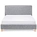 Letto Matrimoniale Moderno In Tessuto Grigio 160x200cm Sennez - Foto miniatura 23