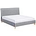 Letto Matrimoniale Moderno In Tessuto Grigio 160x200cm Sennez - Foto miniatura 17