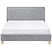 Letto Matrimoniale Moderno In Tessuto Grigio 160x200cm Sennez - Foto miniatura 29
