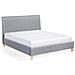Letto Matrimoniale Moderno In Tessuto Grigio 160x200cm Sennez - Foto miniatura 21