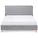 Letto Matrimoniale Moderno In Tessuto Grigio 160x200cm Sennez - Foto miniatura 14