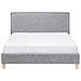 Letto Matrimoniale Moderno In Tessuto Grigio 160x200cm Sennez - Foto miniatura 11