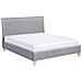 Letto Matrimoniale Moderno In Tessuto Grigio 160x200cm Sennez - Foto miniatura 13