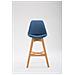 2 Sgabelli Design Cannes in Tessuto - Sgabelli Bar in Legno di Quercia - Sedie Cucina con Poggiapiedi e Schienale I Sedie Alte Bar H 76cm Blu Natura - Foto miniatura 2