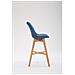 2 Sgabelli Design Cannes in Tessuto - Sgabelli Bar in Legno di Quercia - Sedie Cucina con Poggiapiedi e Schienale I Sedie Alte Bar H 76cm Blu Natura - Foto miniatura 3