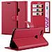 Custodia Compatibile Con Google Pixel 3 Xl In Rosso Carminio - Coperchio Protettiva Con Chiusura Magnetica, Funzione Stand E Tasca Per Le Carte - Foto miniatura 1