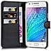 Custodia Compatibile Con Samsung Galaxy J7 2015 In Nero Carbone - Coperchio Protettiva Con Chiusura Magnetica, Funzione Stand E Tasca Per Le Carte - Foto miniatura 3