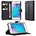 Custodia Compatibile Con Samsung Galaxy J7 2015 In Nero Carbone - Coperchio Protettiva Con Chiusura Magnetica, Funzione Stand E Tasca Per Le Carte - Foto miniatura 7