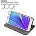 Custodia Compatibile Con Samsung Galaxy Note 5 In Blu Scuro Nero - Coperchio Protettiva Con Chiusura Magnetica, Funzione Stand E Tasca Per Le Carte - Foto miniatura 2