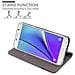 Custodia Compatibile Con Samsung Galaxy Note 5 In Blu Scuro Nero - Coperchio Protettiva Con Chiusura Magnetica, Funzione Stand E Tasca Per Le Carte - Foto miniatura 8