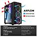Case Pc Gamer Diamond Argb Mid-tower Atx - Pannello Frontale Diamante Plexiglass E Pannello Laterale In Vetro Temperato - 4 Ventole Led Rgb Direzionabili 120 Mm - Foto miniatura 3
