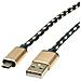 Gold Usb 2.0 Kabel, Typ A St - Micro B St (reversibel), 1,8 M (11.02.8820)  - Foto miniatura 1