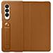 Custodia Leather Flip Cover Ef-ff926laegww Per Galaxy Z Fold 3 2021 Camel - Foto miniatura 3