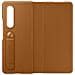 Custodia Leather Flip Cover Ef-ff926laegww Per Galaxy Z Fold 3 2021 Camel - Foto miniatura 5