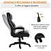 Poltrona Ufficio Massaggiante Ergonomica E Dirigenziale In Similpelle Nera - Foto miniatura 3