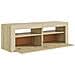 Mobile Porta TV con Luci LED Rovere Sonoma 120x35x40 cm - Foto miniatura 3