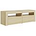Mobile Porta TV con Luci LED Rovere Sonoma 120x35x40 cm - Foto miniatura 4