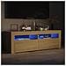 Mobile Porta TV con Luci LED Rovere Sonoma 120x35x40 cm - Foto miniatura 6