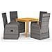 Set Mobili da Pranzo per Giardino 5 pz Grigio - Foto miniatura 1