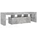 Mobile Porta TV con Luci LED Grigio Cemento 140x36,5x40 cm - Foto miniatura 5