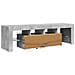 Mobile Porta TV con Luci LED Grigio Cemento 140x36,5x40 cm - Foto miniatura 9