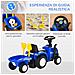 Trattore Per Bambini Cavalcabile Con Rimorchio, Rastrello E Pala 12-36 Mesi - Blu - Foto miniatura 3