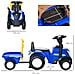Trattore Per Bambini Cavalcabile Con Rimorchio, Rastrello E Pala 12-36 Mesi - Blu - Foto miniatura 6