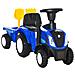 Trattore Per Bambini Cavalcabile Con Rimorchio, Rastrello E Pala 12-36 Mesi - Blu - Foto miniatura 1