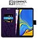 Custodia Compatibile Con Samsung Galaxy A7 2018 In Lilla Scuro Fiore - Coperchio Protettivo In Design Floreale Con Chiusura Magnetica, Funzione Stand E Slot Per Carte - Foto miniatura 3