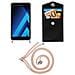 Catena Di Telefoni Cellulari Compatibile Con Samsung Galaxy A5 2017 In Or Rosato A Perla - Coperchio Protettivo In Silicone Con Anelli D'argento, Cinturino In Corda E Custodia Staccabile - Foto miniatura 7