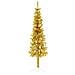 Albero Natale Artificiale Sottile A Metà Con Supporto Oro 150cm - Foto miniatura 1