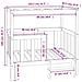 Cuccia per Cani Miele 105,5x83,5x100 cm Legno Massello di Pino - Foto miniatura 4
