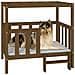 Cuccia per Cani Miele 105,5x83,5x100 cm Legno Massello di Pino - Foto miniatura 5
