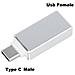 Adattatore Di Ricarica Otg Adapter Da Usb A Usb-c Otg Silver Per Smartphone E Tablet - Foto miniatura 1