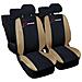 Coprisedili Auto Compatibili Per C-max, Made In Italy, Set Di Copri Sedili Anteriori E Posteriori Con Copri Poggiatesta Incluso, Tessuto Poliestere, Colore - Nero \beige - Foto miniatura 1